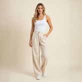 The Alina High-Waist Corduroy Pants by Neesala Luxe