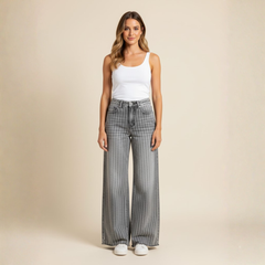 The Emilia High-Waisted Wide-Leg Jeans by Neesala Luxe