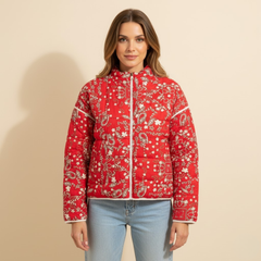 The Elowen Floral Quilted Jacket by Neesala Luxe