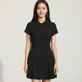 The Elara Pleated Mini Dress by Neesala Luxe