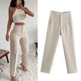 The Talia Structured Straight Pants by Neesala Luxe