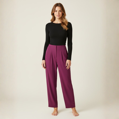 The Talia Structured Straight Pants by Neesala Luxe
