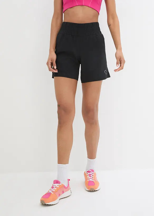 Funktionelle Shorts mit gesmoktem Bund, schnelltrocknend