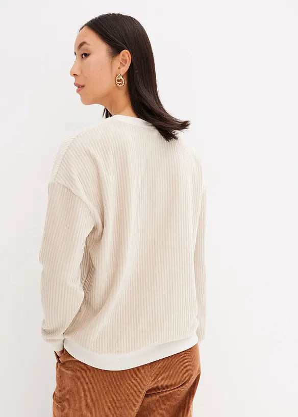 gerippter Pullover