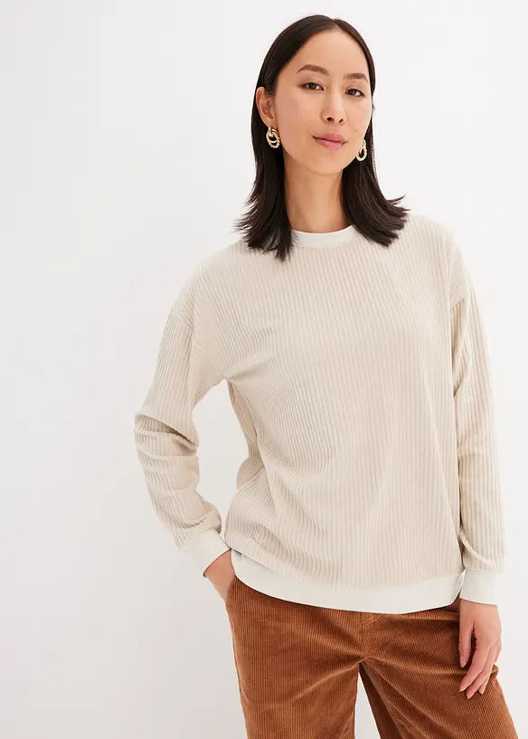 gerippter Pullover