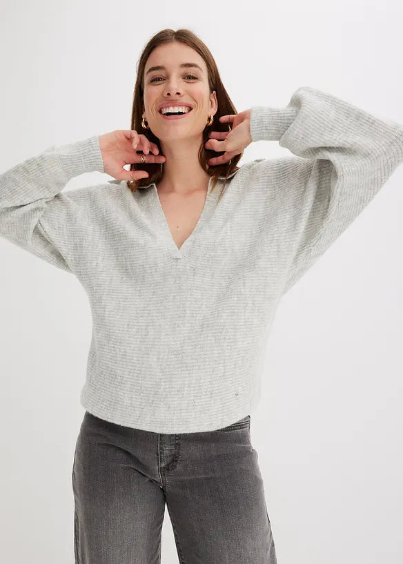 gerippter Pullover