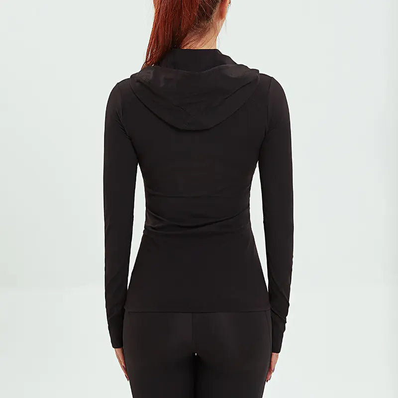 Women's Stretchy Zip-Up Long Sleeve Sports Jacket