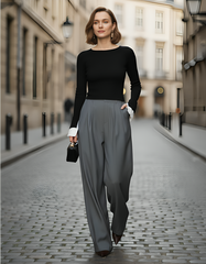 The Aurelia Elegant Wide-Leg Pants by Neesala Luxe