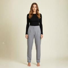 The Talia Structured Straight Pants by Neesala Luxe
