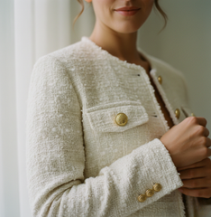 The Brielle Wool Tweed Coat by Neesala Luxe