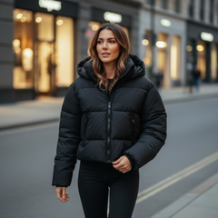 The Kaia Short Puffer Jacket by Neesala Luxe