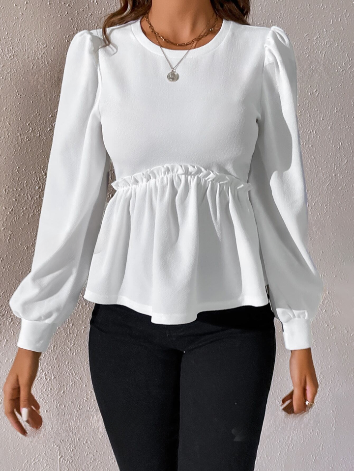 Frenchy Ruffle Puff Sleeve Top