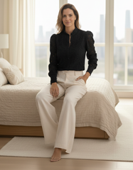 The Celeste Hollow-Out Detail Shirt by Neesala Luxe