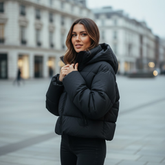 The Kaia Short Puffer Jacket by Neesala Luxe