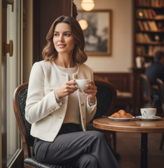 The Brielle Wool Tweed Coat by Neesala Luxe