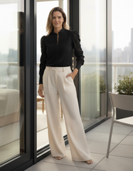 The Celeste Hollow-Out Detail Shirt by Neesala Luxe