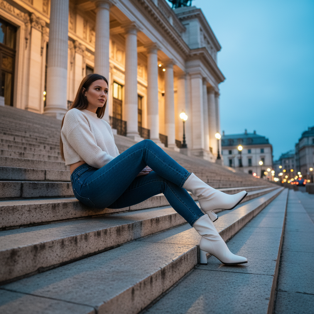 The Luxe Vintage Cotton Ankle Boots by Neesala Luxe