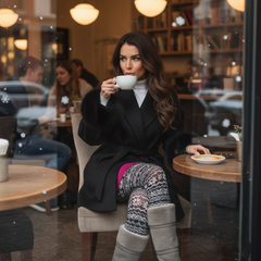 The Lace-Up Elegant Wool Short Coat by Neesala Luxe