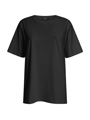 Unisex-T-Shirt aus Baumwolle in Schwarz