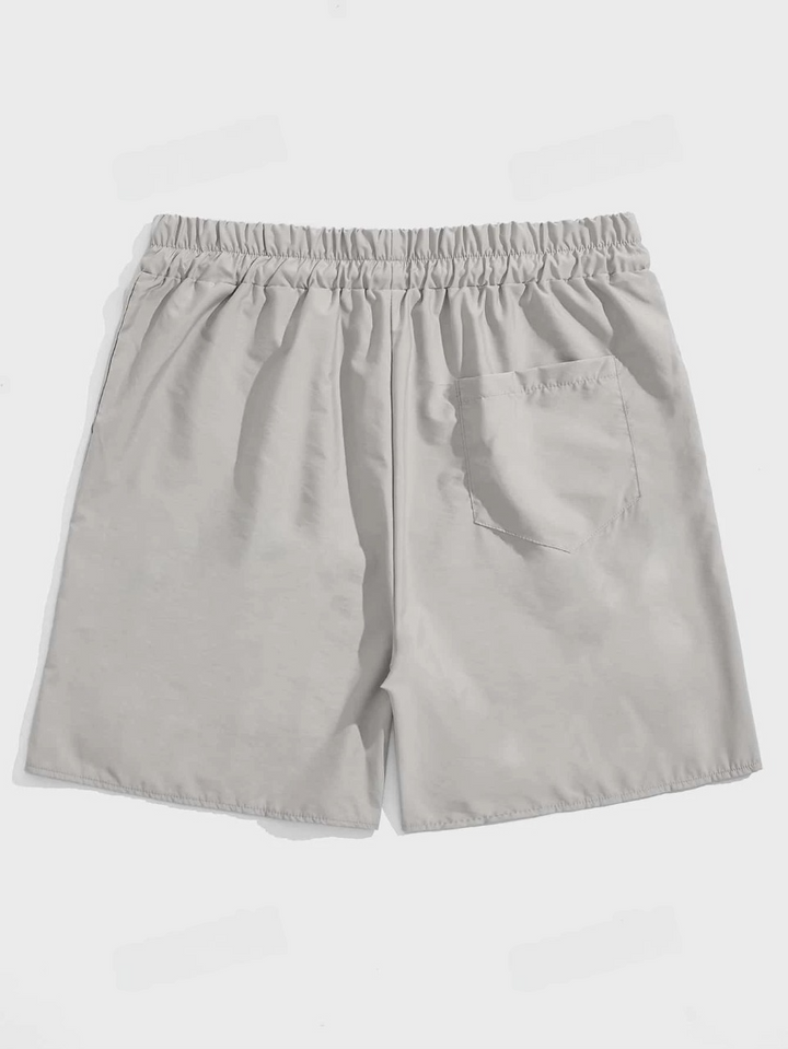 Prep Men Shorts mit Fingerabdruck-Patch und Kordelzug in der Taille,