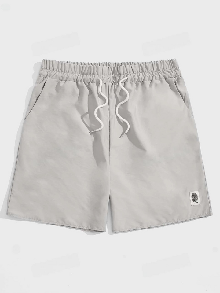 Prep Men Shorts mit Fingerabdruck-Patch und Kordelzug in der Taille,