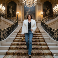 The Farah faux fur jacket by Neesala Luxe