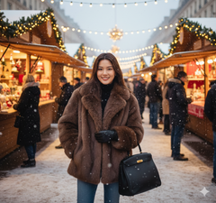 The Farah faux fur jacket by Neesala Luxe