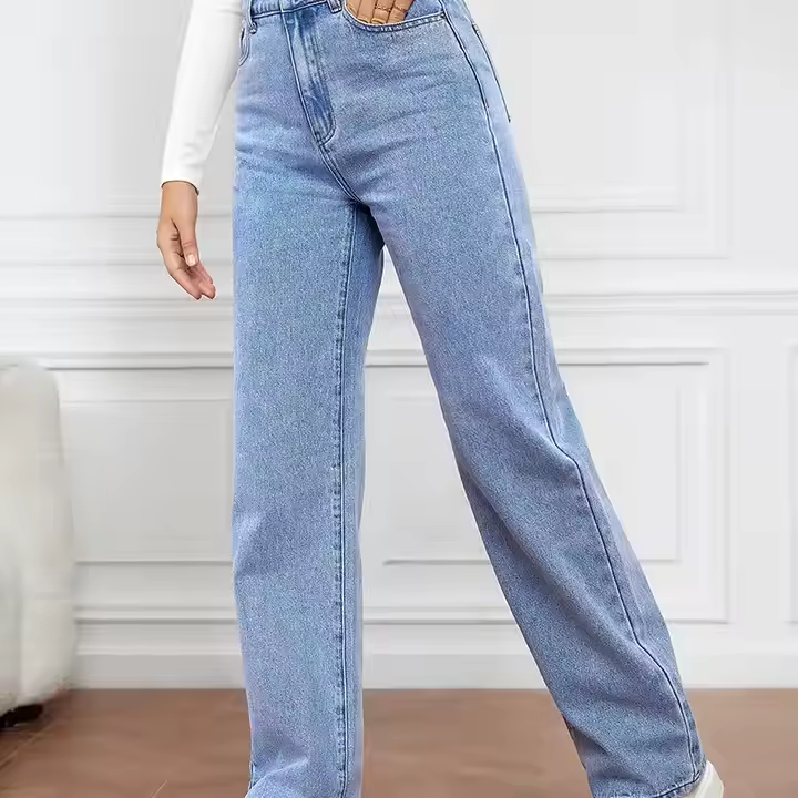 European Fashion Female Denim Pants — High Waist / Skinny / European Style