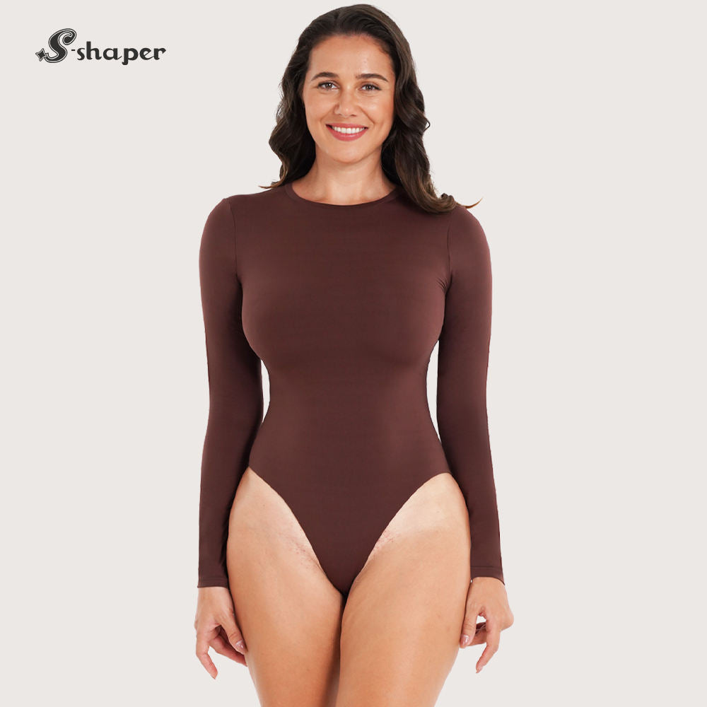 SSHAPER Logo Accepted Women’s Long Body Shaper / Slimming Bodysuit
