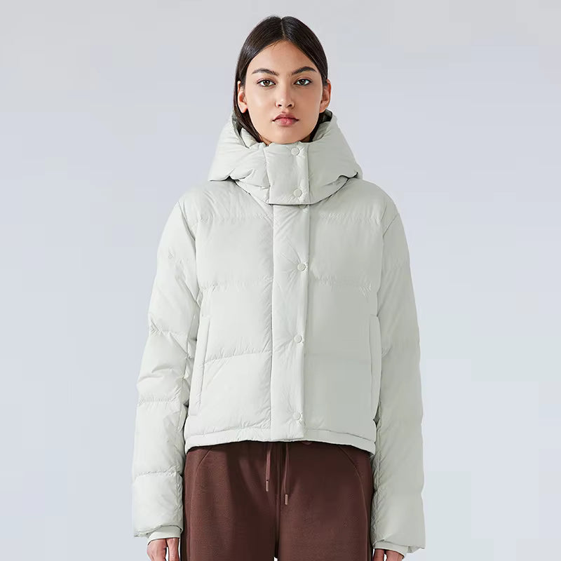 High-Quality Thickened Warm Casual Outdoor Coat – 90% Duck Down Removable Hooded Waterproof Winter Jacket for Women