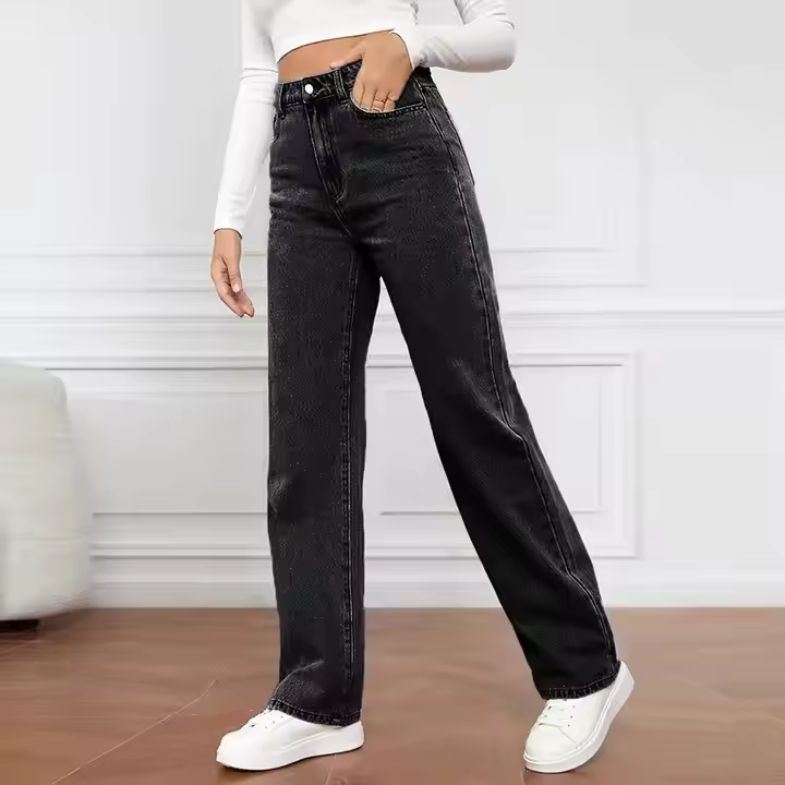 European Fashion Female Denim Pants — High Waist / Skinny / European Style