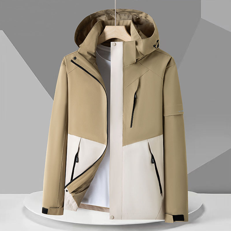 Men's 100% Nylon Trench Jacket – Lightweight & Water-Resistant