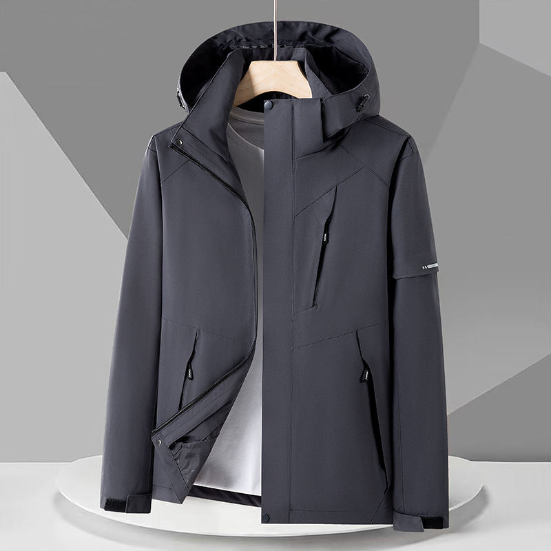 Men's 100% Nylon Trench Jacket – Lightweight & Water-Resistant