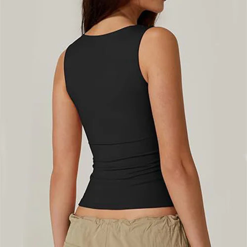 Women's Summer Square-Neck Slim Tank Top