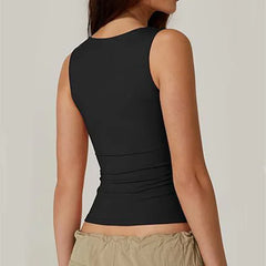 Women's Summer Square-Neck Slim Tank Top