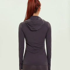 Women's Stretchy Zip-Up Long Sleeve Sports Jacket