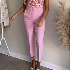 The Talia Structured Straight Pants by Neesala Luxe