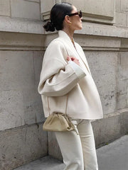 The Luna Patchwork Wool Overcoat by Neesala Luxe