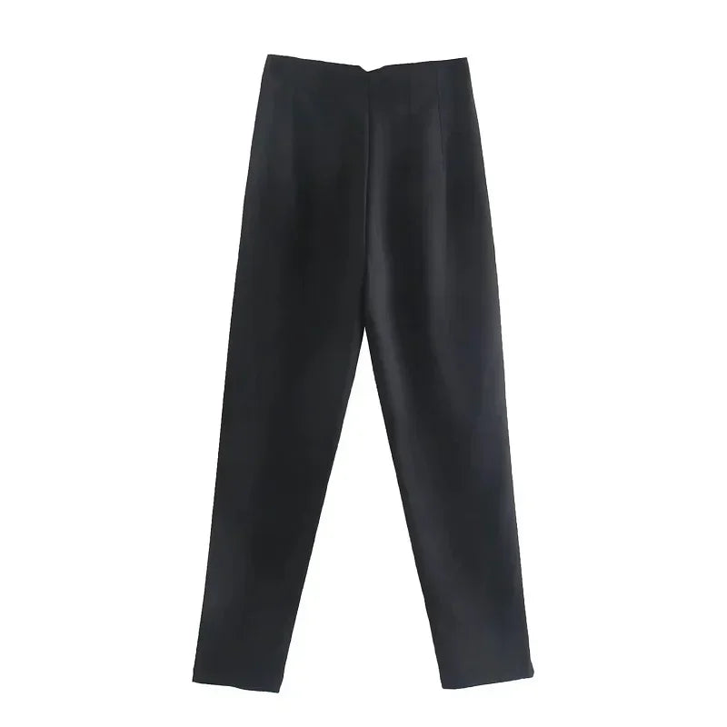 The Talia Structured Straight Pants by Neesala Luxe