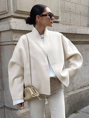 The Luna Patchwork Wool Overcoat by Neesala Luxe