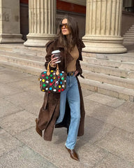 The Long Suede Overcoat by Neesala Luxe