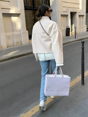 The Luna Patchwork Wool Overcoat by Neesala Luxe