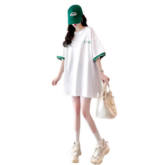 Patchwork Print Oversized Women's Casual T-Shirts