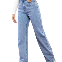 European Fashion Female Denim Pants — High Waist / Skinny / European Style