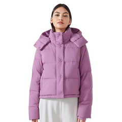 High-Quality Thickened Warm Casual Outdoor Coat – 90% Duck Down Removable Hooded Waterproof Winter Jacket for Women