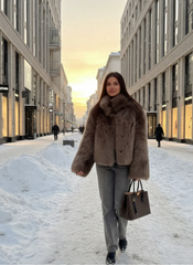 The Lily faux fur coat by Neesala Luxe