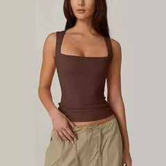 Women's Summer Square-Neck Slim Tank Top