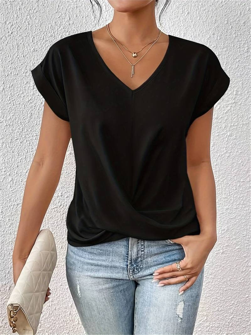 Lässiges Kurzarm-T-Shirt für Damen