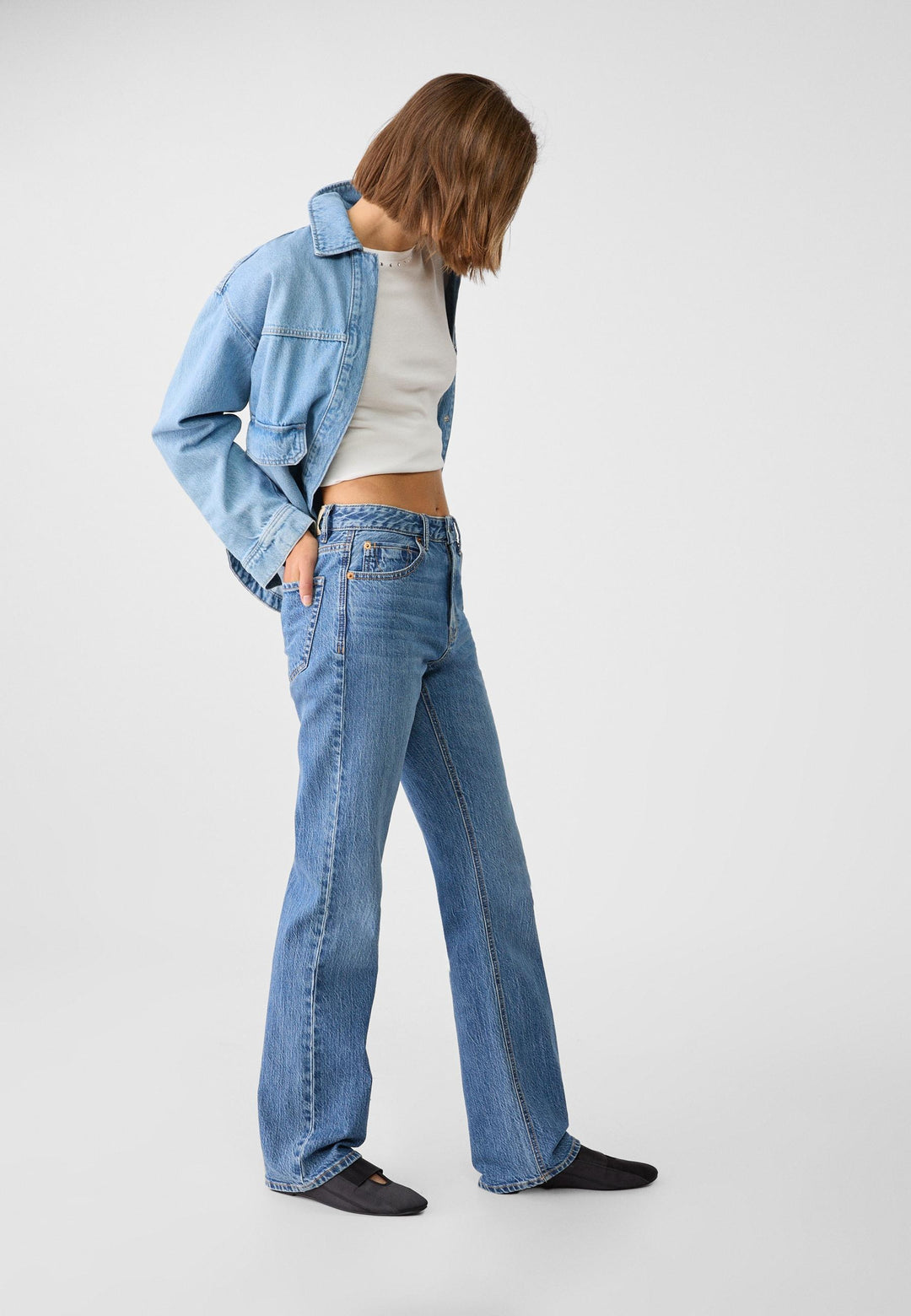 D98 Jeans Straight mit Vintage-Effekt