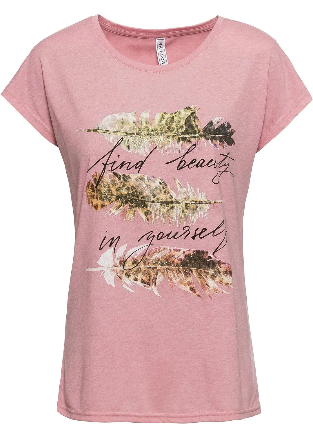 T-Shirt mit Glitzer-Print